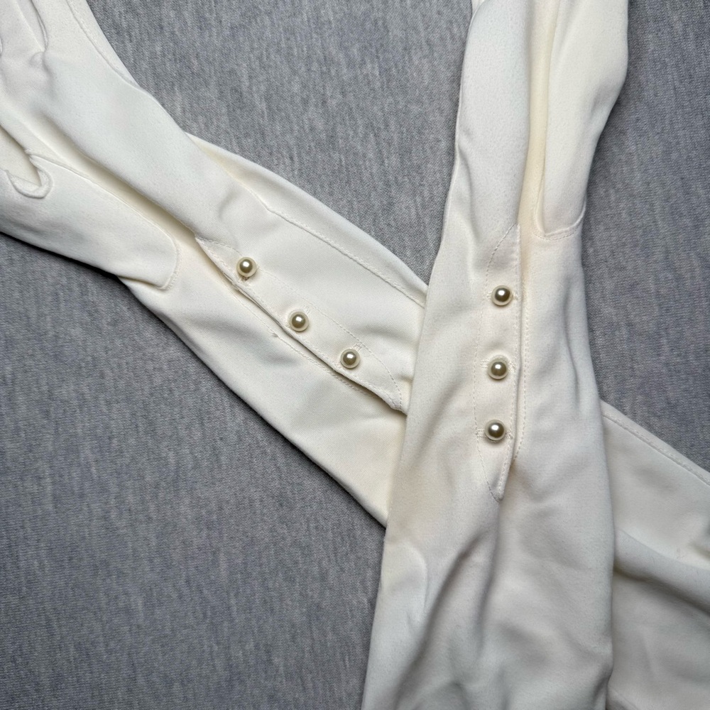 Van Raalte Vintage (50s-60s) Formal Opera Length Pearls White & Black Gloves - Picture 14 of 16